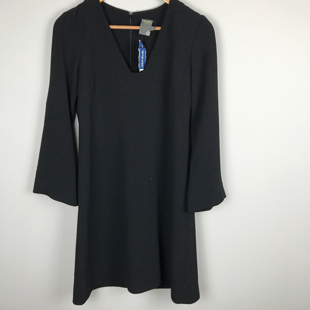 TAYLOR Black LS Crepe dress Sz 2